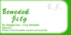 benedek jilg business card